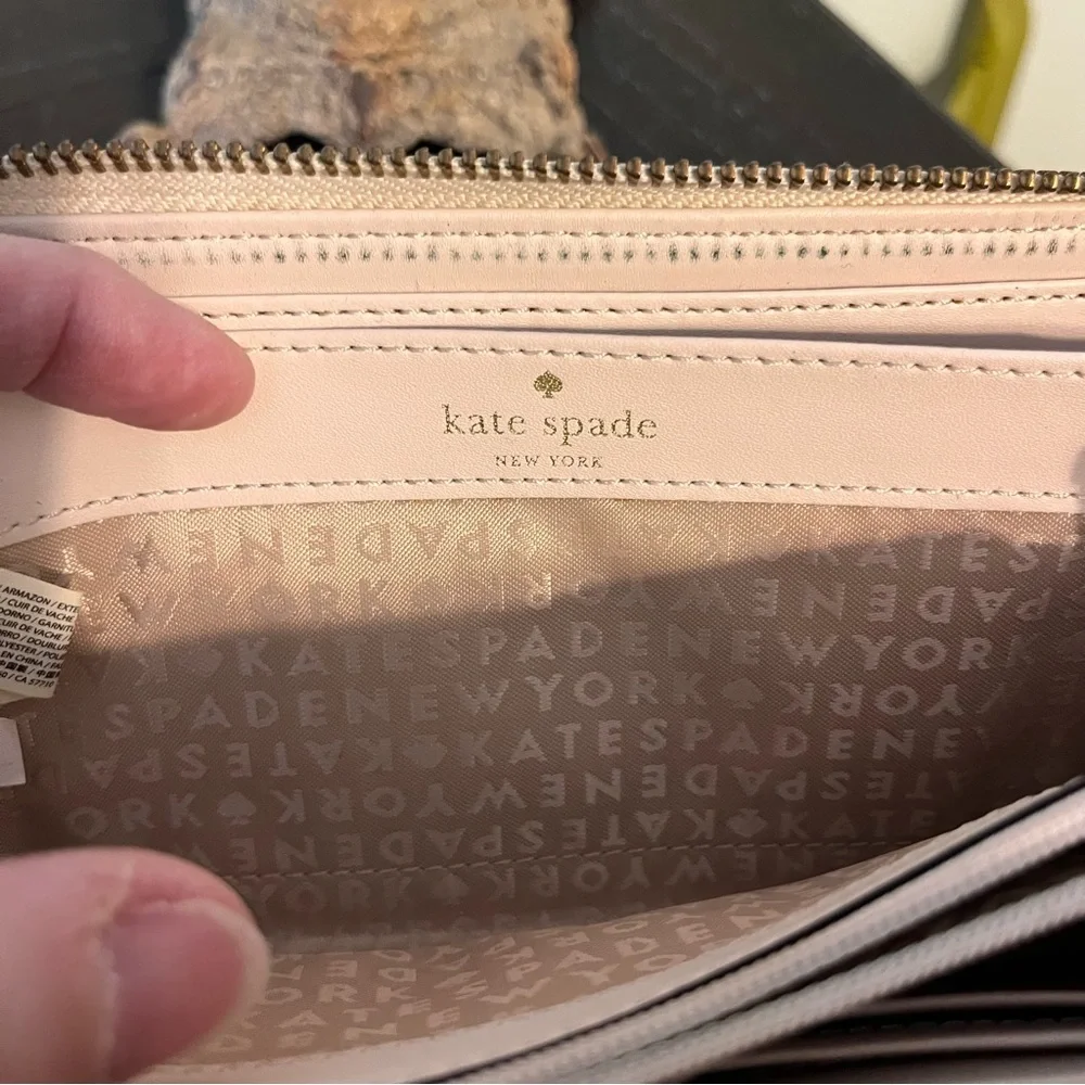 Kate Spade Continental Leather Zip Around  Wallet “Pink Hue”